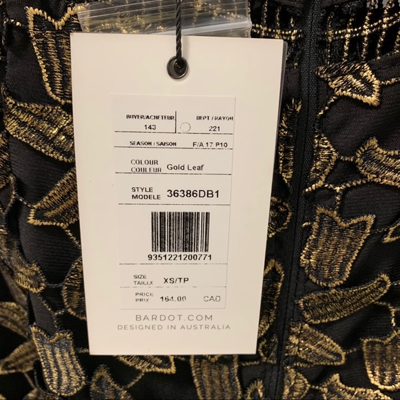 Bardot Gemma Dress Gold Leaf - Picture 5 of 7